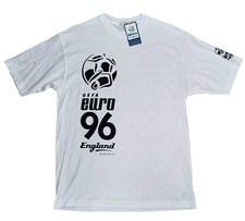 Vintage ENGLAND EURO 96 UEFA T-Shirt Mens Medium New with Tag St Michael M&S