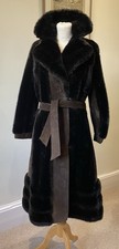 Vintage Faux Fur And Suede Penny Lane Style Coat 1970s Tissavel Brown Boho