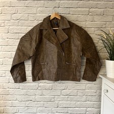 Chocolate brown oversized faux
