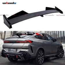 FOR BMW X6 X6M G06 F96 2019-2024 GLOSS BLACK ABS REAR ROOF SPOILER WING LIP UK