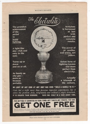 Electrolite portable acetylene - portable,
