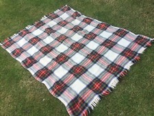 VINTAGE TARTAN PLAID WOOL MIX