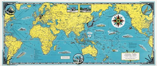 1942 world war battle map - 2,
