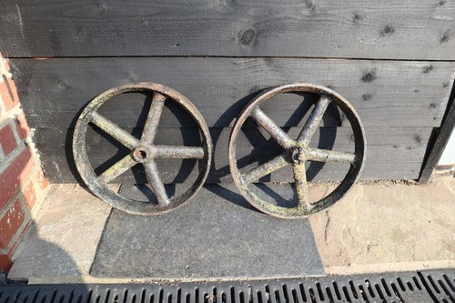 Old vintage cast iron - old, wheels