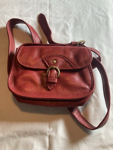 Hidesign dark red leather bag - dark,