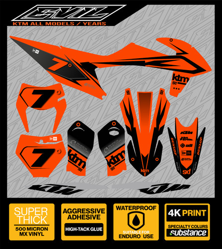 Custom graphics kit ktm - graphics, kit: