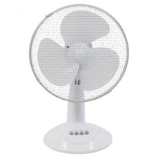 Prem-I-Air EH1522 12-inch Oscillating Desktop Cooling Fan - White 3-Speed