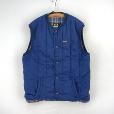 Barbour Trekker Gilet Mens Large Blue Quilted Vintage Country Hunting Vest