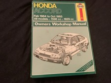HONDA ACCORD HAYNES MANUAL 84