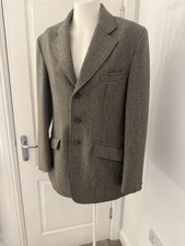 Shires Huntington Beige Tweed 100% Wool mens Jacket Size 40” equestrian riding