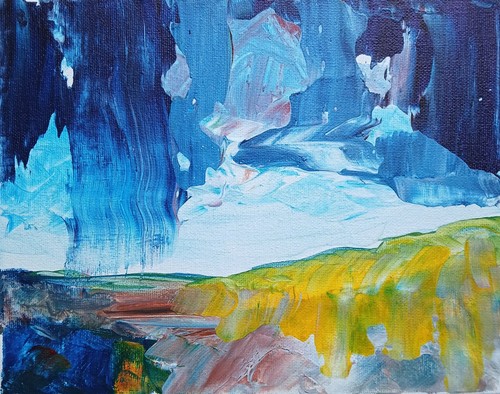 Original landscape painting - , on