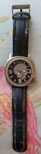 Marc Ecko Crystal And Leather Skull Watch
