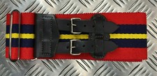 Genuine British Army Royal Artillery Double Buckle Stable Belt. Adjustable - NEW