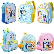 Bluey Bingo Childrens Backpack Kids Blue Pink Boys Girls School Travel Bag