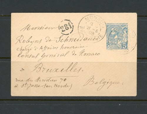 Monaco 1903 cover consul - monaco,