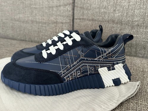 Hermès bouncing sneakers - hermès, navy
