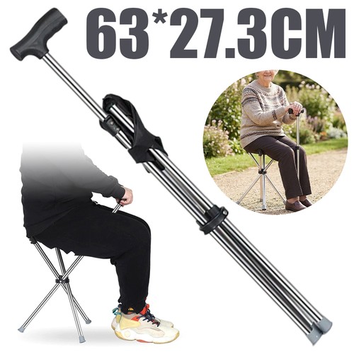Cane with seat walking - with,