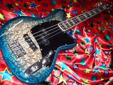 STUNNING IBANEZ TMB400 ta COSMIC BLUEBURST ACTIVE TALMAN ELECTRIC BASS