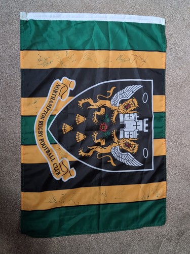 Northampton saints signed flag - saints,