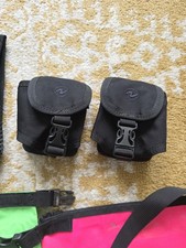 Aqualung Weight Pockets Small Black Used Once Scuba Diving ModLock + 2 dry bags