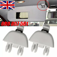 2x Grey Sun Visor Clip Hook
