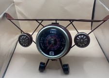 Airplane Metal Desk Clock