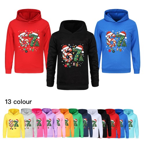 Kids funny hoodie six seven - funny,