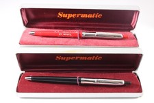 Vintage BIC Supermatic Ballpoint Pens, 2 Different Colours, UK Seller