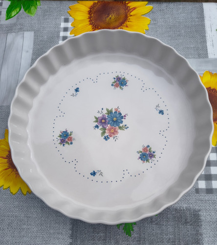 Vintage floral design flan - floral,
