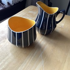 Hornsea Pottery John Clappison sugar and cream  Rare Piece Vintage Retro