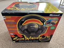 Vintage Microsoft Sidewinder Force Feedback Wheel And Pedal Set In Original Box 