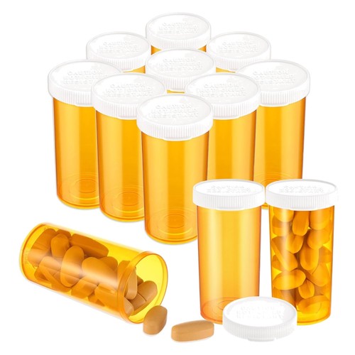 Portable orange pill bottle - orange,