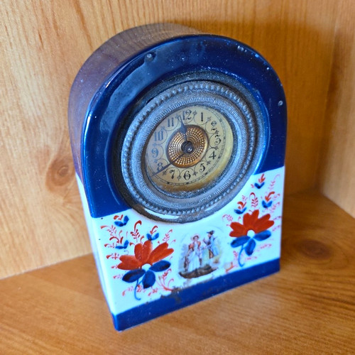 Porcelain mantel clock ceramic - porcelain,