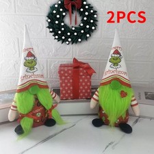 2pcs 28cm Grinch Christmas Plush Gonk Gnome – Grinchmas Faceless Ornaments