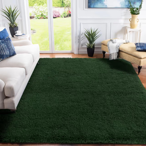 Soft area rugs plush fluffy - rugs,