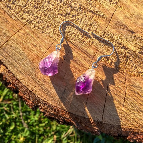 Raw amethyst crystal - crystal, point