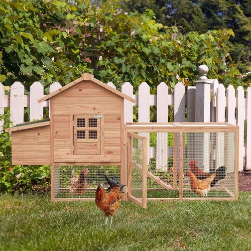 Outdoor wooden chicken coop - wooden,