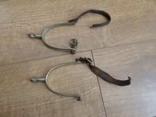 WW1 era Officers Spurs, horse riding spurs solid nickel
