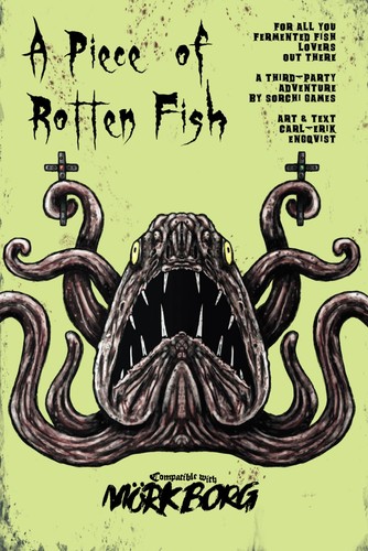 Piece rotten fish - of,