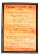 Framed WW1 Military Service