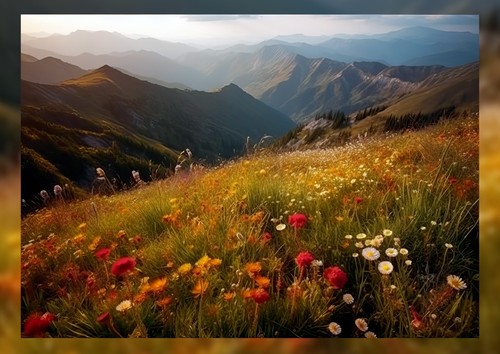 Vibrant mountain wildflower - vibrant,