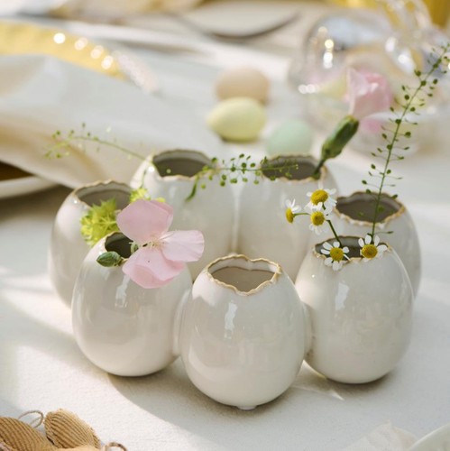 Laursen ceramic egg - ceramic, flower