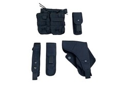 Molle Vest 6 Pouch Kit Black Nylon Ammo Baton Taser Grade B MOLLEKITB9