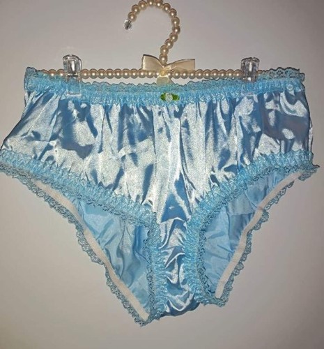 Baby blue satin - satin, frilly