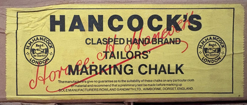 Hancock tailors chalk - tailors, chalk,