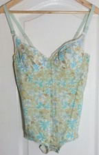 BERLEI Gay Slant Vintage Floral Corselette Full Body Girdle Size 38B - Boxed