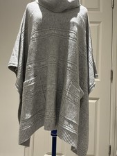 Monsoon Light Grey Poncho Size