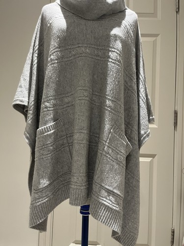 Monsoon light grey poncho size - light,