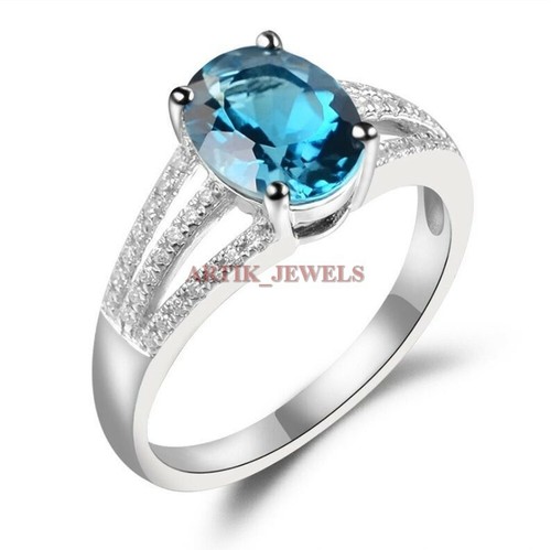 Natural blue topaz - blue, gemstone