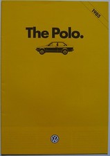 VW Volkswagen Polo Saloon, C, C Formel E & GL 1985 Original UK Sales Brochure